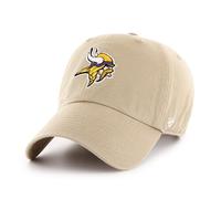 '47 NFL Minnesota Vikings Clean Up Unisex-Baseballkappe, Verstellbarer Riemenverschluss, Einheitsgröße, Team Logo, Farbe Khaki