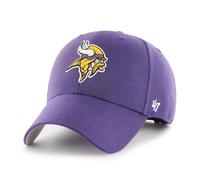 '47 NFL Minnesota Vikings MVP Unisex-Baseballkappe, Verstellbarer Klettverschluss, Einheitsgröße, Team Logo, Farbe Lila