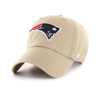 '47 NFL New England Patriots Clean Up Unisex-Baseballkappe, Verstellbarer Riemenverschluss, Einheitsgröße, Team Logo, Farbe Khaki