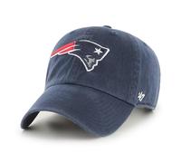 47 NFL New England Patriots Clean Up Unisex-Baseballkappe, Verstellbarer Riemenverschluss, Einheitsgröße, Team Logo, Farbe Navy Blau