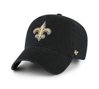 '47 NFL New Orleans Saints Clean Up Unisex-Baseballkappe, Verstellbarer Riemenverschluss, Einheitsgröße, Team Logo, Farbe Schwarz