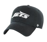 '47 NFL New York Jets Clean Up Unisex-Baseballkappe, Verstellbarer Riemenverschluss, Einheitsgröße, Team Logo, Farbe Schwarz