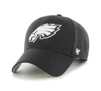 '47 NFL Philadelphia Eagles MVP Unisex-Baseballkappe, Verstellbarer Klettverschluss, Einheitsgröße, Team Logo, Farbe Schwarz