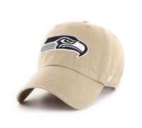'47 NFL Seattle Seahawks Clean Up Unisex-Baseballkappe, Verstellbarer Riemenverschluss, Einheitsgröße, Team Logo, Farbe Khaki