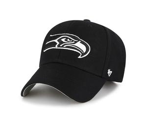 47 NFL Seattle Seahawks MVP Unisex-Baseballkappe, Verstellbarer Klettverschluss, Einheitsgröße, Team Logo, Farbe Schwarz
