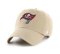 '47 NFL Tampa Bay Buccaneers Clean Up Unisex-Baseballkappe, Verstellbarer Riemenverschluss, Einheitsgröße, Team Logo, Farbe Khaki