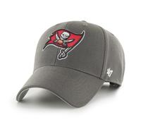 '47 NFL Tampa Bay Buccaneers MVP Unisex-Baseballkappe, Verstellbarer Klettverschluss, Einheitsgröße, Team Logo, Farbe Graphite Grau