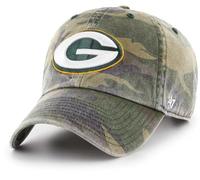 47 NFL Unisex Erwachsene Camo Clean Up Primary Logo verstellbare Mütze Cap Einheitsgröße, Green Bay Packers - Camo, Einheitsgre