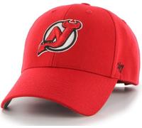 47 NHL Baseballkappe, Team-Farbe, alternatives Primär-Logo, MVP, verstellbar, Einheitsgröße für Erwachsene, New Jersey Devils - Rot, Einheitsgre