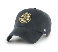 '47 NHL Boston Bruins Clean Up Unisex-Baseballkappe, Verstellbar, Hochwertiges Design und Verarbeitung, Yellow Logo, Black