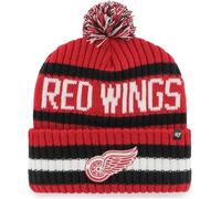 47 NHL Mütze für Erwachsene, Team-Farbe, offizielles Lizenzprodukt, Bering, Sport, Strickmütze mit Bommel, für kaltes Wetter, Detroit Red Wings - Rot, Einheitsgre