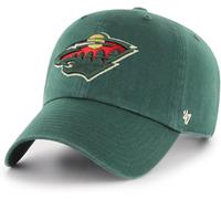 47 NHL Mütze mit Team-Farbe, alternatives Primär-Logo, verstellbar, Einheitsgröße für Erwachsene, Minnesota Wild - Grün, Einheitsgre