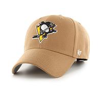 '47 NHL Pittsburgh Penguins MVP Unisex-Baseballkappe, Verstellbar, Hochwertiges Design, Penguin Badge Logo, Camel