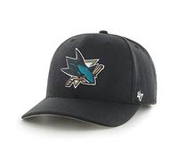 '47 NHL San Jose Sharks Cold Zone MVP DP Unisex-Baseballkappe, Verstellbar, Hochwertiges Design, Sharks Logo, Black