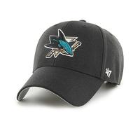 '47 NHL San Jose Sharks MVP Unisex-Baseballkappe, Verstellbar, Hochwertiges Design, Team Badge Logo, Black