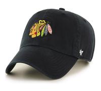 47 NHL Teamfarbe Alternatives Prim rlogo Clean Up Verstellbare Kappe Dad Hat Einheitsgr e f r Erwachsene Chicago Blackhawks Schwarz