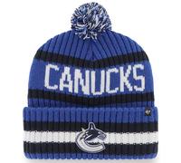 47 NHL Unisex-Erwachsene, Teamfarbe, offiziell lizenziertes Primärlogo, Bering Sport Strickmütze mit Umschlag und Bommel, für kaltes Wetter, Blau