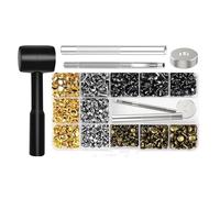 480 Set 4 Farben 3 Größen Ledernieten Doppelkappen Nieten Metallnieten für Lederstiefel