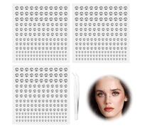 495stk Edelsteine für das Gesicht, Nasenstecker Ohne Piercing Silberne Augenbrauenstecker Lippenstecker zum Aufkleben Diamantaufkleber Coole Punk-Y2K-Make-up-Patches für Frauen und Männer