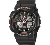 4971850443940 CASIO Casio Armbanduhr GA-100-1A4ER (B x H) 51.20 mm x 55 mm Schwarz, Rot Gehäusematerial=Kunstharz Material (Armband)=Kunstharz