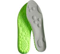 4D Memory Foam Massage Insoles with Arch Support,Massage Foot Insoles,Multi-Layer Cushioning,for Men and Women，Green：Men 6-7, Women 7.5-8.5