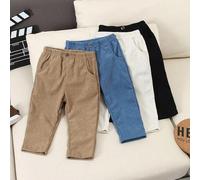 4er Pack Baby Jungen Kleidung Schulanfang Lässig Cordstruktur Einfarbig Gerade Beine Weiche Dicke Hosen Jogginghosen Unterteile Für Urlaub Frühling
