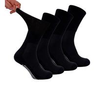 4er Pack Bambus-Diabetikersocken mit Grip für Männer und Frauen US 37-40