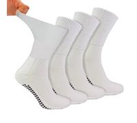 4er-Pack Bambusdiabetikersocken mit Griffen für Männer und Frauen US 37-40