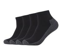 4er Pack camano Bamboo Pro Tex Quarter Socken 9999 - black 43-46