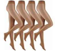 4er Pack camano Basic everyday 20 DEN Feinstrumpfhose Damen 0011 - make up 38/40