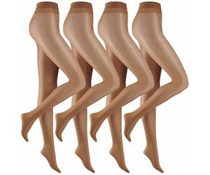 4er Pack camano Basic everyday 20 DEN Feinstrumpfhose Damen 0011 - make up 48/50