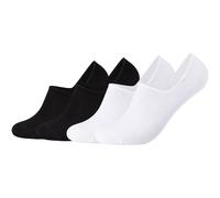 4er Pack camano Comfort Füßlinge 0800 - black white 35-38