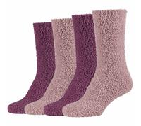 4er Pack camano Cosy Crew Socken Damen 4650 - damson 35-38