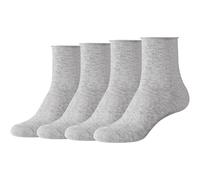 Socken CAMANO "cotton fine", Damen, Gr. 39-42, grau (hellgrau), Baumwolle, Elasthan, Polyamid, meliert, normal, Socken, Mit Rollrand (62208031-39) hellgrau