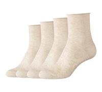 4er Pack camano Cotton Fine Rolled Cuff Socken Damen Damen 0065 - desert melange 39-42