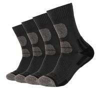 4er Pack camano Cushioned Outdoor Crew Socken 9800 - anthracite melange 35-38