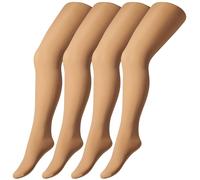 4er Pack camano Fine Strumpfhosen 40 DEN Kinder 0001 - alabaster 146/164