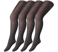 4er Pack camano Fine Strumpfhosen 40 DEN Kinder 0005 - black 122/140