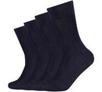 4er Pack camano Mercerised Baumwolle Crew Socken Herren 0004 - navy 43-46