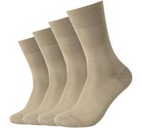 4er Pack camano Mercerised Baumwolle Crew Socken Herren 0018 - sand 43-46