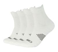 Kurzsocken CAMANO "function", Damen, Gr. 35-38, weiß, Materialmix, unifarben mit Farbeinsatz, Socken Kurzsocken, mit verstärkter Ferse und Spitze, Fußgewölbe-Stütze, gepolsterte Sohle (94341118-35)