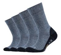 4er Pack camano Pro Tex Crew Socken Kinder 0006 - jeans-navy 35-38