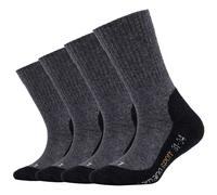 Camano Babys Kinder Sportsocken Jungen & Mädchen (4x Paar) Pro-Tex atmungsaktiv grau 39-42