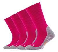 4er Pack camano Pro Tex Crew Socken Kinder 0042 - fuchsia 31-34