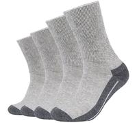 Socken CAMANO "Socken 4er Pack", Damen, Gr. 39/42, grau (light grau melange), 60% Baumwolle 37% Polyester 2% Elasthan 1% Polyamid, Colorblocking, Socken (94442458-39) light grau melange