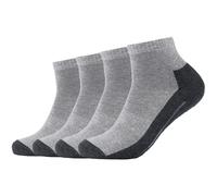 camano Socken mit Label-Print im 4er-Pack in Mittelgrau, Größe 39/42