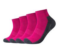 4er Pack camano Pro Tex Quarter Funktionssocken 0042 - fuchsia 39-42