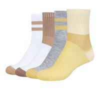Socken CAMANO "4er Pack", Damen, Gr. 35-38, bunt (lemon grass), 72% Baumwolle, 20% Polyester, 6% metallisierte Fasern, 2% Elasthan, Colorblocking, Socken Socken, 4er Pack Dezente Lurex-Details für ein