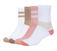 4er Pack camano Silky Touch Colourblock Crew Socken Damen 3100 - lantana 39-42