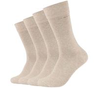 Camano Unisex Socken bamboo nachhaltig mit atmungsaktiver Bambusfaser Bund ohne Gummidruck Damen und Herren bamboo 4er Pack 43/46 nature melange